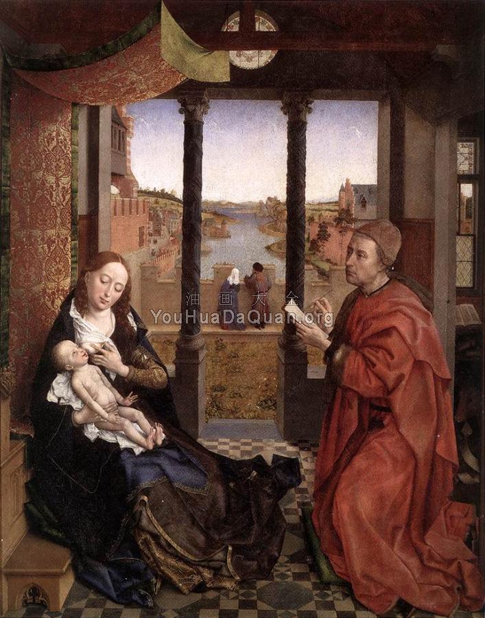 St Luke Drawing a Portrait of the Madonna - 罗吉尔·凡·德·韦登